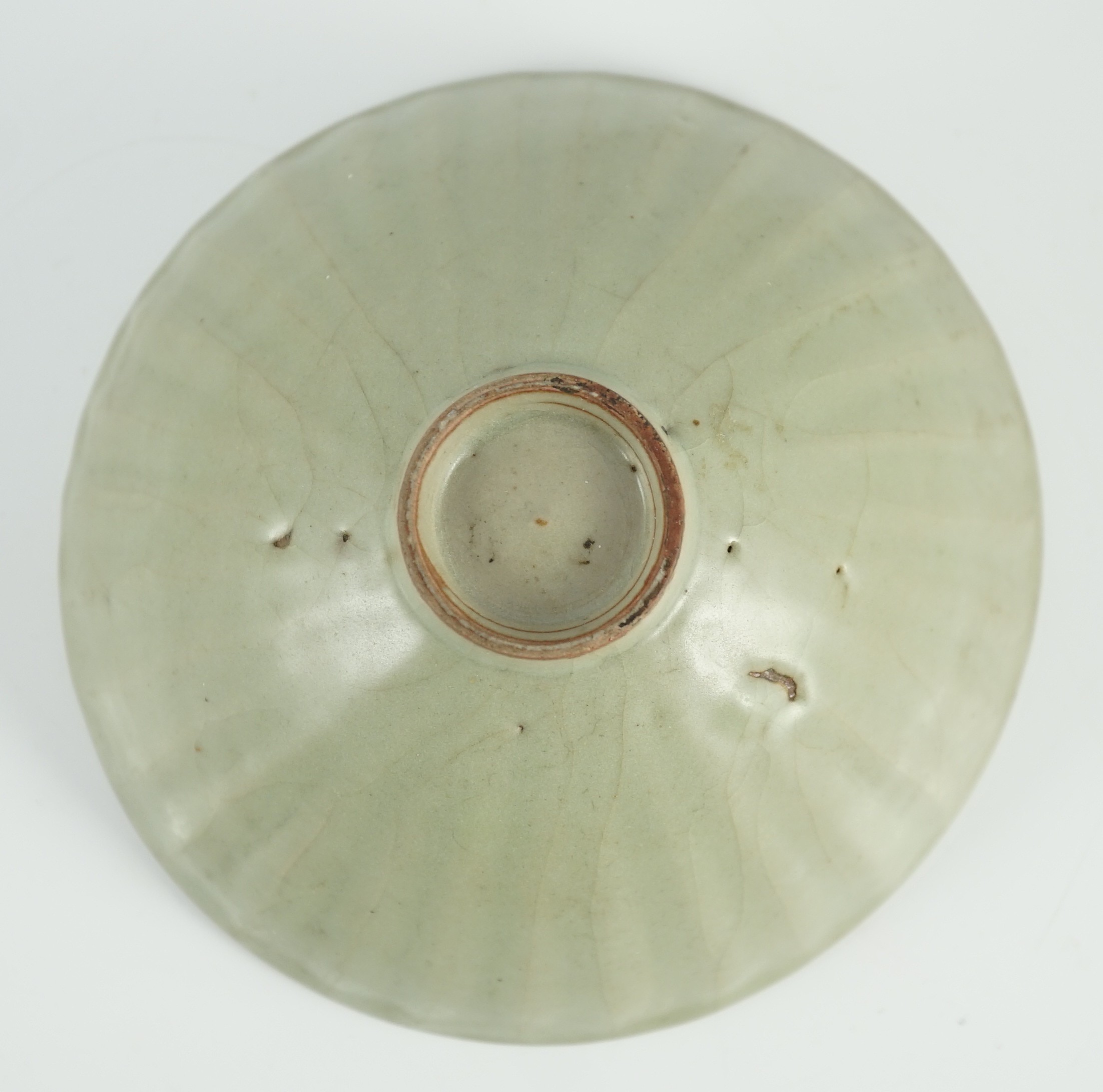 A Chinese Longquan celadon petal lobed bowl, Southern Song dynasty